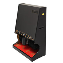 自动擦皮鞋机 全自动感应擦鞋机 酒店大堂大厅钛金电动立式擦鞋器 商务黑无指纹