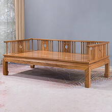 寻古红木家具非洲鸡翅木（学名：非洲崖豆木）罗汉床实木新中式客厅沙发床午睡躺床罗汉踏O 罗汉床（不含炕几和坐垫）