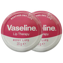 凡士林 Vaseline滋润护唇膏补水保湿淡化唇纹 玫瑰芦荟润唇膏 20g联合利华 玫瑰20g*2瓶