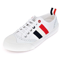 汤姆·布朗 THOM BROWNE 女士白色帆布低帮运动鞋 FFF056A 01588 100 35
