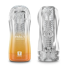 GALAKU 便携式飞机杯 男用自慰器一次性迷你软胶套自慰蛋男性系列情趣性用品 彩虹杯-橙色