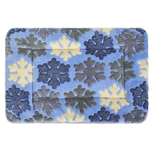 初融 狗垫子猫垫子宠物棉垫盖垫猫窝狗窝泰迪贵宾比熊四季通用宠物窝垫毛毯小中大型犬宠物猫咪用品 雪花蓝(38*55cm)