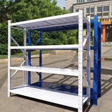 裕棠轩 仓储货架超市家用阳台储藏室储物展示置物落地多层仓库房铁架子金属钢制轻型中型白色蓝色货物架 白色主架 中型加厚长150*宽60*高200厘米四层