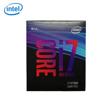 英特尔中文盒装台式机cpu i3 9100/i5 9400F/i7 9700KF/i9 9900KF  i7-9700K 8核8线程 3.6Ghz