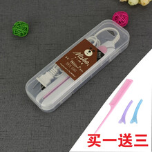 乾越卷发棒学生迷小型宿舍电夹板卷发直发两用夹板卷发懒人神器直板夹 糯米白【梳子套餐】