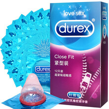 杜蕾斯（Durex） 避孕套 男用超薄安全套 小号紧型凸点螺纹装保险套 女用成人情趣性用品套套 小号紧型12只