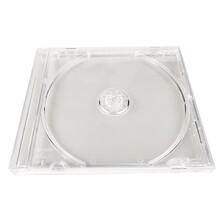 铼德 cd dvd 盒 光盘盒 光盘袋 光盘收纳盒 单片装 碟片盒 圆盒 盘贴 半圆盒 贝壳盒 方盒 透明厚盒10个 可装封面封底