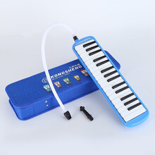 孔声口风琴37键32键初学者学校男女学生用课堂教学乐器儿童吹管乐器 KS-32A蓝色