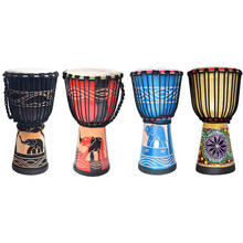 IRY 手鼓非洲鼓丽江整木掏空羊皮鼓儿童初学者幼儿园成人 升级4扣标准10寸（雕刻款 备注款式）