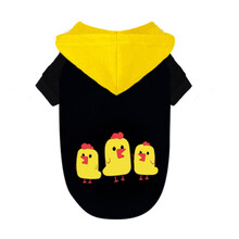 InnoPet狗狗衣服秋冬装带帽两脚猫咪泰迪比熊博美小型犬幼犬法斗柯基小狗宠物秋冬 （秋冬）带帽黑色小鸡 2XL(建议13-25斤背长43胸围61)