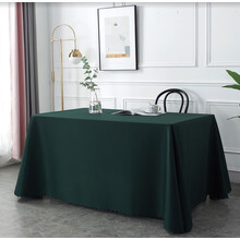 纯色加厚会议桌布布艺长方形办公展会墨绿色定制桌套签到地推桌布 墨绿色 方形140*140
