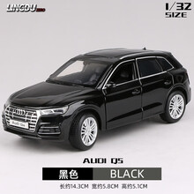 【奥迪系列】奥迪A4,A6,Q5,Q8合金车模1:32转向避震奥迪摆件汽车模型男孩收藏仿真玩具车 黑色奥迪Q5盒装