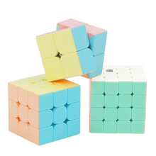魔域文化3阶魔方5件套马卡龙色二三四五阶魔方玩具顺滑速拧2345阶金字塔组合儿童节日礼物 【马卡龙色】魅龙2+3+4阶+配件