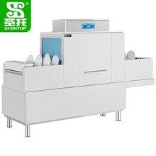 圣托（Shentop）酒店饭店长龙式洗碗机 商用食堂隧道式清洗机 单杠双喷淋履带式洗碟机 STW-L23