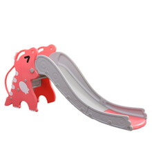 小儿滑梯 迷你折叠家用6--10岁儿童滑梯室内家玩小孩的小儿童滑梯加长加宽MSY 能量龙珊瑚橙【全封闭踏板】