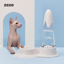 zeze雪山饮水机 宠物水碗自动喂食器喵咪狗过滤喝水饮水器宠物用品 猫狗碗 宠物碗 喂水器 浅蓝色