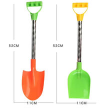 儿童沙滩玩具铲子和桶城堡桶玩水玩沙海边玩具沙滩玩沙套装大铲子 铁杆大号铲子2把 颜色随机