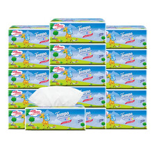 得宝 Tempo 儿童抽纸 母婴软抽面巾纸 4层90抽15包箱装抽纸