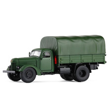 JACKIEKIM 玩具摆件汽车运输车礼盒装合金车模 1/32 经典老卡车CA10【雨棚版】绿JK823521