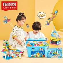 布鲁可 大颗粒积木 积木拼插布鲁克男孩女孩拼装玩具 创造大师系列-水上乐园积木桶套装