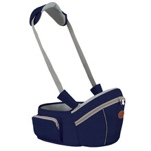 嘉贝星婴儿背带腰凳四季通用透气款抱娃神器前抱式宝宝坐凳 深蓝色