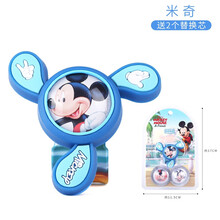 小马宝莉手环儿童闪光驱蚊手环卡通宝宝夜光随身户外硅胶植物精油旋转陀螺驱蚊扣发光手表玩具 米奇旋转款