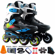 费斯 M1成人溜冰鞋成年轮滑鞋直排旱冰鞋男女大学生 M1黑色+护具+包+赠品 39