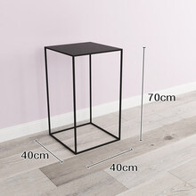 服装店中岛流水台展示架子落地简约摆台高低橱窗鞋帽货茶几桌铁艺 单个1号