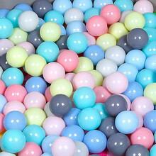 儿童海洋球折叠池围栏无毒无味家用婴儿室内塑料波波球球彩色玩具 100个海洋球【5.5CM】