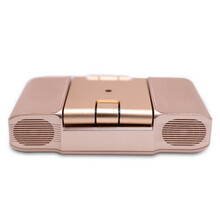 优速腾 多功能蓝牙音箱充电宝支架大音量双喇叭立体声三合一便携重低音炮 玫瑰金