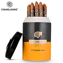 茄皇（Cigarking）雪茄筒密封保湿大口径密封胶圈陶瓷雪茄烟筒礼盒包装 CLG-20GR1 黄色