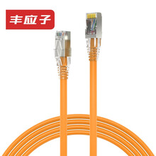丰应子 六类非屏蔽网络跳线工程级CAT6千兆网线跳线RJ45无氧铜8芯双绞线千兆宽带线0.3米纯铜橙色 FYZ-WS109G