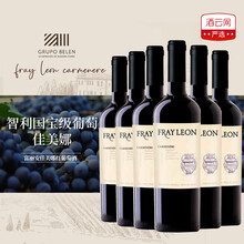 国际	【聚会宴请】智利进口红酒富丽安fray Leon卡曼尼干红葡萄酒2019 两整箱红酒 750ml*12 原瓶进口