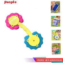 People日本进口碧宝婴幼儿宝宝仿真遥控器小手大拇指牙胶磨牙棒抓握新生儿玩具 一握就响音乐棒