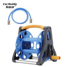 车旅伴 Car Buddy 家用洗车水枪水管收纳架套装（水管架*1 铜质通水接*2 水管*2米）汽车用品 HQ-QX091