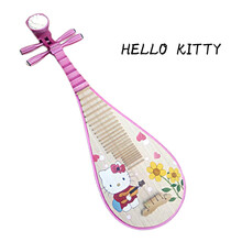 米囹 初学儿童 琵琶  乐器入门练习演奏彩绘粉色小琵琶幼儿学生 儿童Hello  Kiity 粉
