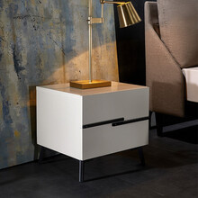 顾家家居 床头柜 现代简约抽屉储物柜卧室家具PTDBD003 15天发货  床头柜(淡雅白) 组装