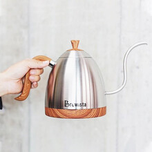 Brewista智能控温手冲咖啡壶不锈钢温控手冲家用细长嘴精品电热水壶泡茶器具0.6L/1.0L 银色0.6L