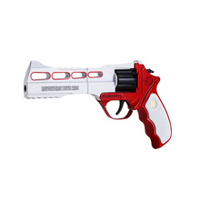 炮抢砸左轮发令抢咂炮子可发令弹经典怀旧儿童信号玩具枪纸炮枪道具金属玩具枪 犀牛王白加红色【全金属】 官方标配