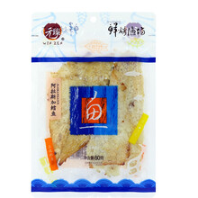 超市	元臻 肉干肉脯 休闲零食 鲜烤阿拉斯加鳕鱼60g/袋