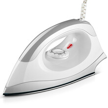 电熨斗家用不加水调温烫画烫斗烫钻除皱顺滑底板干烫式烫衣电运斗小熨斗乾越 白+灰不锈钢底板