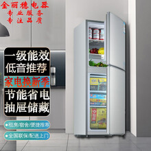 经典168/198升 商用双门冰箱家用小型租房用双开门一级能效电冰箱节能省电公寓宿舍 双门/198升/拉丝银/一级能效 冷冻带抽屉