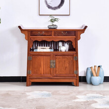 DFJXW F红木家具缅甸花梨（学名：大果紫檀）玄关柜敲头案储物柜实木中式翘头案供桌条几柜 长130*宽50*高108cm
