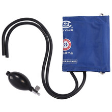 鱼跃水银血压计家用台式血压仪及配件上臂式袖带臂带充气球医用血压测量仪表+听诊器 蓝色袖带【带铁环】+充气球