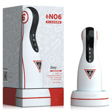 Easy live NO6号全自动飞机杯子男用震动快感器电动伸缩口夹吸玩具智能恒温加热情趣性用品 NO6三代飞机杯-白色