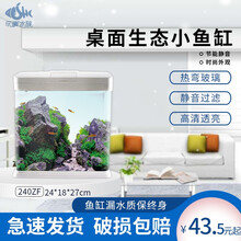 SEA STAR 鱼缸水族箱免换水小型迷你生态桌面金鱼缸浮法玻璃家用客厅懒人造景带LED灯过滤器 240ZF(240*180*270mm）