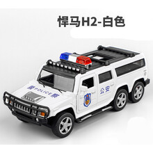 湖莫玩具110警车玩具车模仿真汽车模型儿童合金回力小汽车男孩儿童玩具车 悍马警车 白色散装