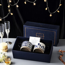 弥生时代「日式」早餐杯马克杯对杯情侣杯子一对简约陶瓷杯创意礼盒 千叶x萌芽