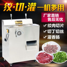 钦樽绞肉机商用大型绞切肉机绞切两用机酒店用大功率电动不锈钢多功能切菜机切片机切丝机灌肠机绞馅机 配置1型绞切机