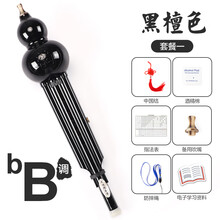 XINXIANGXI 葫芦丝儿童初学者用c调/降b调小学生防摔树脂胡葫丝乐器大 仿黑檀降B调套餐一